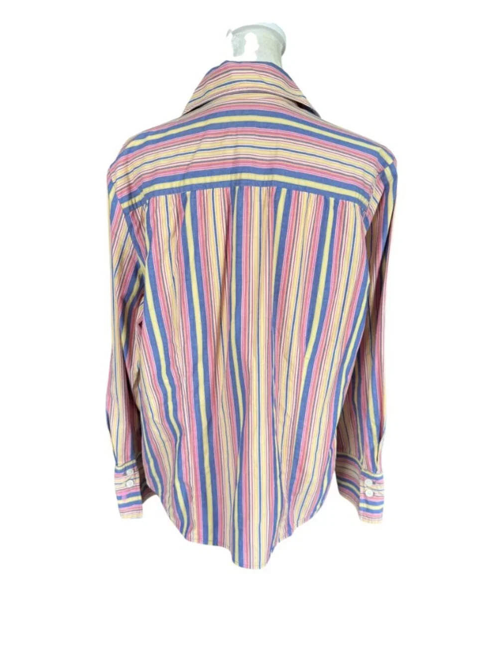 Jamaica Bay multicolored striped long sleeve button down collared shirt size L